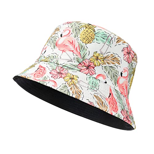 MengPa Unisex Bucket Hat Men Women Summer Travel Sun Fisherman Hats Reversible
