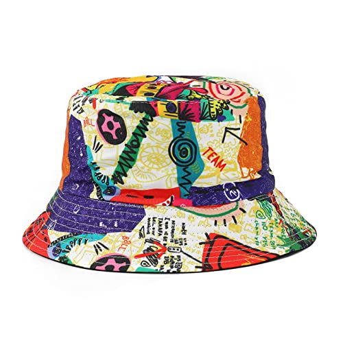 MengPa Unisex Bucket Hat Men Women Summer Travel Sun Fisherman Hats Reversible