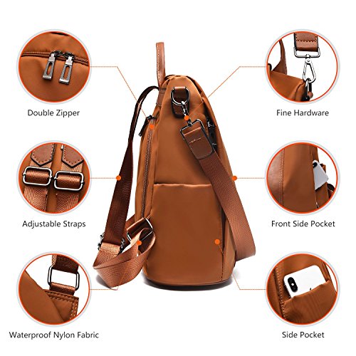 Charmore Women Backpack Ladies Rucksack Waterproof Nylon School bags Anti-theft Dayback Shoulder Bags