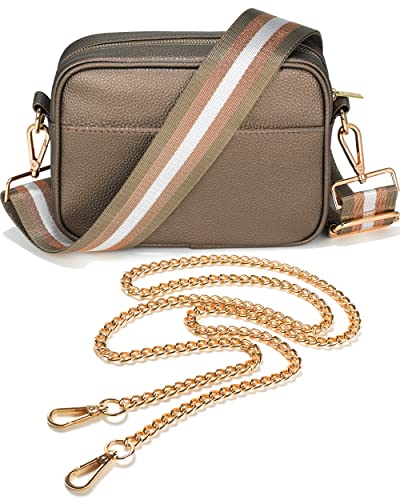 Lily England Ladies Cross Body Bag - Handbag with Adjustable Wide Strap & Gold Purse Chain - Multipurpose Shoulder & Crossbody Bags for Women
