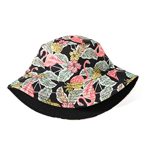 MengPa Unisex Bucket Hat Men Women Summer Travel Sun Fisherman Hats Reversible