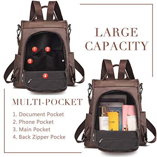 Charmore Women Backpack Ladies Rucksack Waterproof Nylon School bags Anti-theft Dayback Shoulder Bags