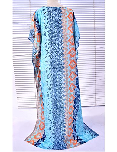 Bsubseach Chiffon Print Shirt Dress Beach Cover Up Loose Turn Down Collar Long Sleeve Bikini Kaftan Cover Ups for Swimwear Women