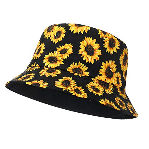 MengPa Unisex Bucket Hat Men Women Summer Travel Sun Fisherman Hats Reversible