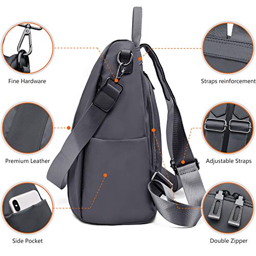 Charmore Women Backpack Ladies Rucksack Waterproof Nylon School bags Anti-theft Dayback Shoulder Bags