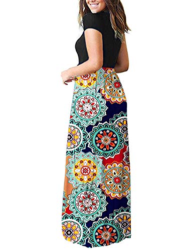 HAOMEILI Women's Casual Short/Long Sleeve Maxi Dress with Pockets
