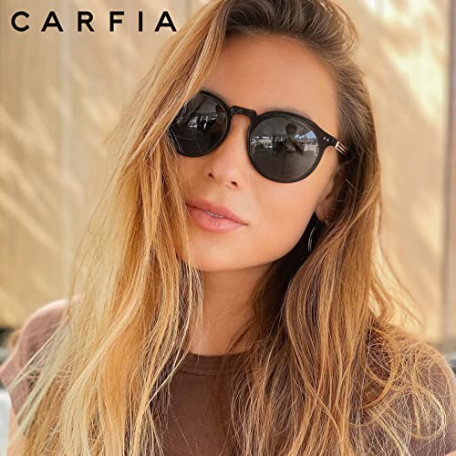 CARFIA Polarised Womens Sunglasses Vintage UV400 Protection Acetate Frame