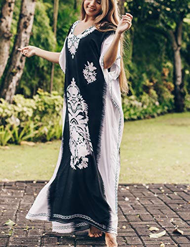 Bsubseach Swimsuit Cover Up for Swimwear Women Kaftan Dresses Summer Caftan with Drawstring