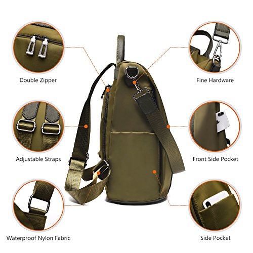 Charmore Women Backpack Ladies Rucksack Waterproof Nylon School bags Anti-theft Dayback Shoulder Bags
