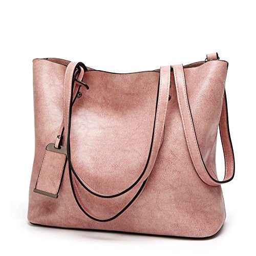 Aileese Womens Soft Leather Handbags Large Capacity Retro Vintage Top-Handle Casual Tote Shoulder Bags