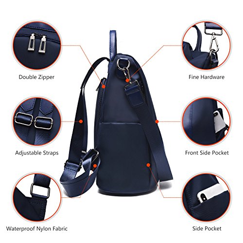 Charmore Women Backpack Ladies Rucksack Waterproof Nylon School bags Anti-theft Dayback Shoulder Bags