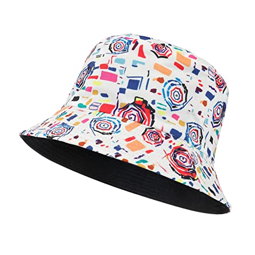 MengPa Unisex Bucket Hat Men Women Summer Travel Sun Fisherman Hats Reversible