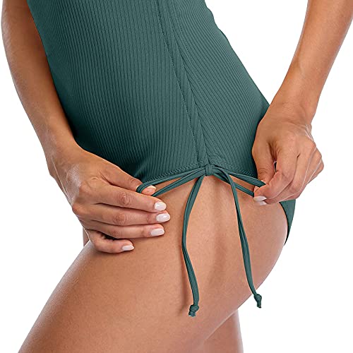 CharmLeaks Women's One Piece Swimming Costume Plunge Cutout Monokini Bathing Suit