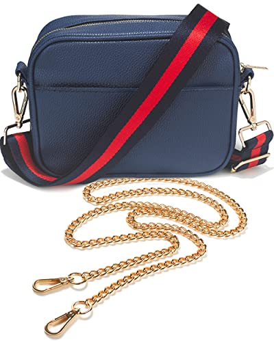 Lily England Ladies Cross Body Bag - Handbag with Adjustable Wide Strap & Gold Purse Chain - Multipurpose Shoulder & Crossbody Bags for Women