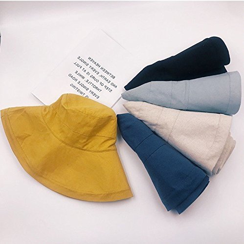 Anycosy Cotton Bucket Hat Women Summer Outdoor Floppy Sun Cap Packable with Big Wide Brim