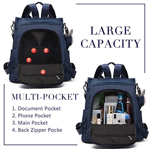 Charmore Women Backpack Ladies Rucksack Waterproof Nylon School bags Anti-theft Dayback Shoulder Bags