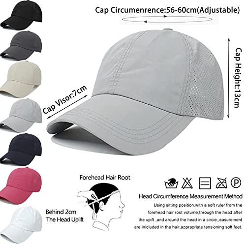 Womens Criss Cross Ponytail Baseball Cap,High Messy Bun Ponycap Quick Drying Mesh Outdoor Sports Hat with Ponytail Hole Adjustable Travel Summer Hat