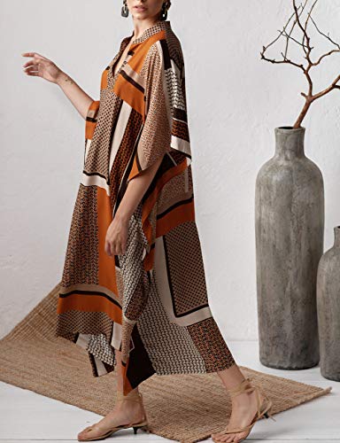 Bsubseach Swimsuit Cover Up for Swimwear Women Kaftan Dresses Summer Caftan with Drawstring