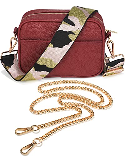 Lily England Ladies Cross Body Bag - Handbag with Adjustable Wide Strap & Gold Purse Chain - Multipurpose Shoulder & Crossbody Bags for Women
