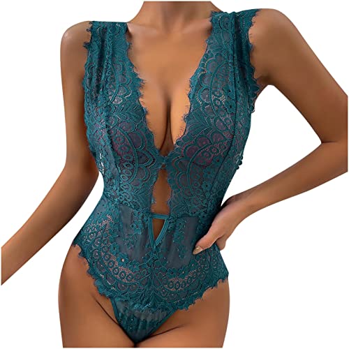 AMhomely Lingerie for Women Naughty Lace Lingerie Teddy Bodysuit Lingerie