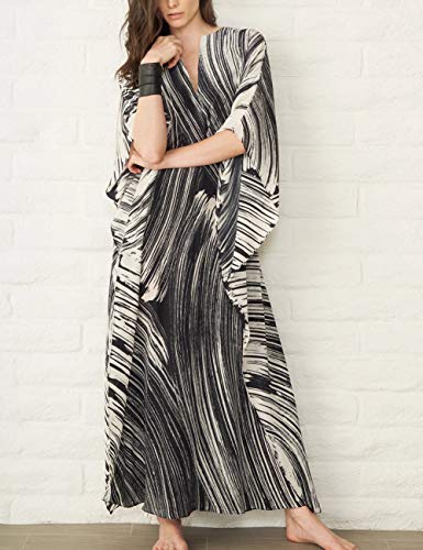 Bsubseach Swimsuit Cover Up for Swimwear Women Kaftan Dresses Summer Caftan with Drawstring