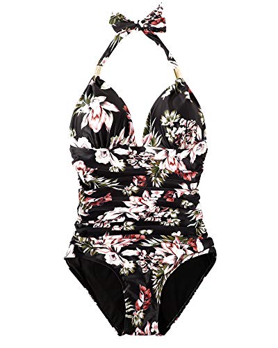 RXRXCOCO Women Tummy Control Bathing Suits for Women Plus Size Swimsuit One Piece Swimwear