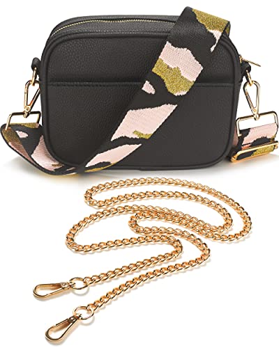 Lily England Ladies Cross Body Bag - Handbag with Adjustable Wide Strap & Gold Purse Chain - Multipurpose Shoulder & Crossbody Bags for Women