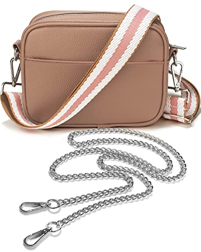 Lily England Ladies Cross Body Bag - Handbag with Adjustable Wide Strap & Gold Purse Chain - Multipurpose Shoulder & Crossbody Bags for Women