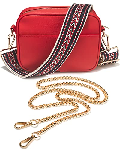 Lily England Ladies Cross Body Bag - Handbag with Adjustable Wide Strap & Gold Purse Chain - Multipurpose Shoulder & Crossbody Bags for Women