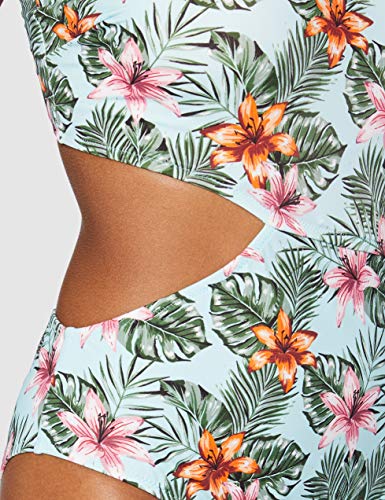Iris & Lilly Women's One Shoulder Cut Out Swimsuit