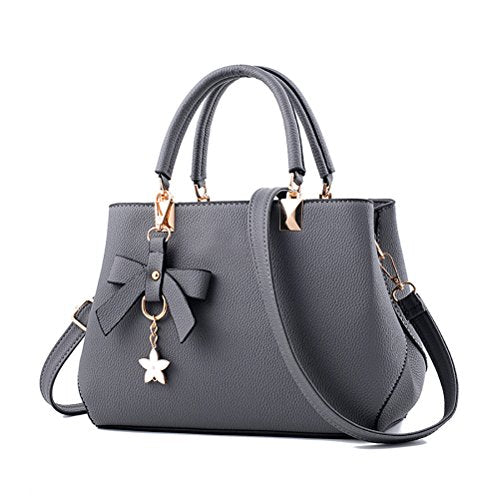 URAQT Womens Handbags, New Top Handle Bag, PU Leather Ladies Shoulder Bag Messenger Bag with Exquisite Metal Pendant, Fashion Tote Bag for Casual & Work, Mother's Day Gift