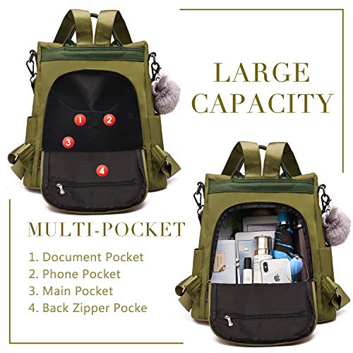 Charmore Women Backpack Ladies Rucksack Waterproof Nylon School bags Anti-theft Dayback Shoulder Bags