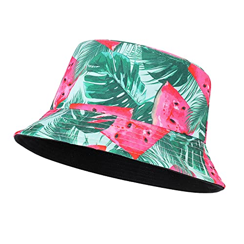 MengPa Unisex Bucket Hat Men Women Summer Travel Sun Fisherman Hats Reversible