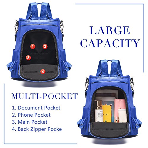Charmore Women Backpack Ladies Rucksack Waterproof Nylon School bags Anti-theft Dayback Shoulder Bags