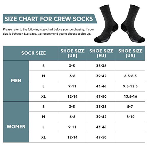 coskefy Cotton Sports Socks Cushioned Running Socks Trainer Socks for Men Women Walking Hiking Trekking Socks, 6 Pairs x black