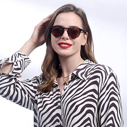 CARFIA Polarised Womens Sunglasses Vintage UV400 Protection Acetate Frame