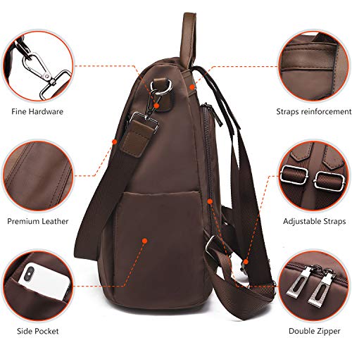 Charmore Women Backpack Ladies Rucksack Waterproof Nylon School bags Anti-theft Dayback Shoulder Bags