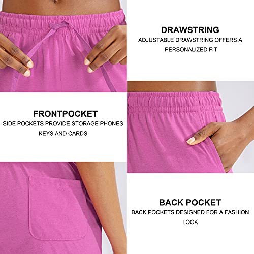 G Gradual Women's Bermuda Shorts Jersey Shorts with Deep Pockets 7" Long Shorts for Women Lounge Walking Athletic