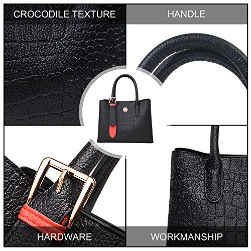 URAQT Womens Handbags, New Top Handle Bag, PU Leather Ladies Shoulder Bag Messenger Bag with Exquisite Metal Pendant, Fashion Tote Bag for Casual & Work, Mother's Day Gift