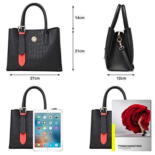 URAQT Womens Handbags, New Top Handle Bag, PU Leather Ladies Shoulder Bag Messenger Bag with Exquisite Metal Pendant, Fashion Tote Bag for Casual & Work, Mother's Day Gift