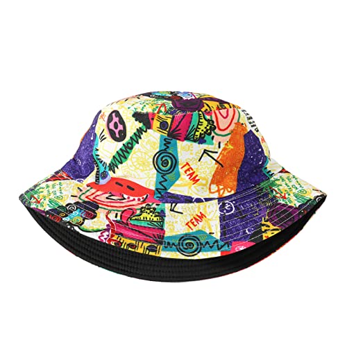 MengPa Unisex Bucket Hat Men Women Summer Travel Sun Fisherman Hats Reversible