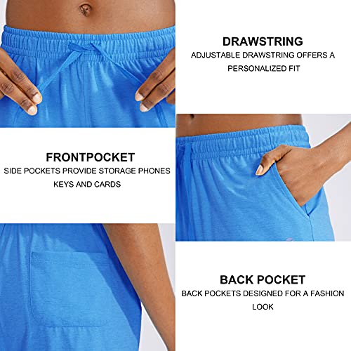 G Gradual Women's Bermuda Shorts Jersey Shorts with Deep Pockets 7" Long Shorts for Women Lounge Walking Athletic