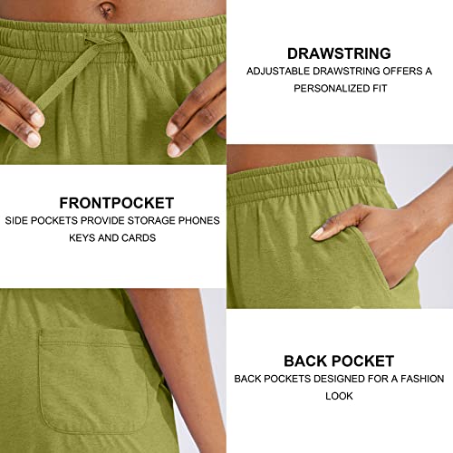 G Gradual Women's Bermuda Shorts Jersey Shorts with Deep Pockets 7" Long Shorts for Women Lounge Walking Athletic