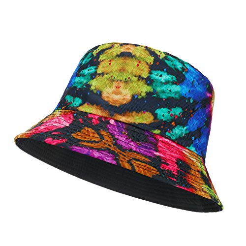 MengPa Unisex Bucket Hat Men Women Summer Travel Sun Fisherman Hats Reversible