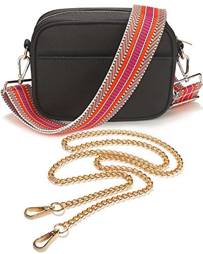 Lily England Ladies Cross Body Bag - Handbag with Adjustable Wide Strap & Gold Purse Chain - Multipurpose Shoulder & Crossbody Bags for Women