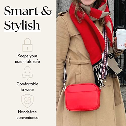 Lily England Ladies Cross Body Bag - Handbag with Adjustable Wide Strap & Gold Purse Chain - Multipurpose Shoulder & Crossbody Bags for Women
