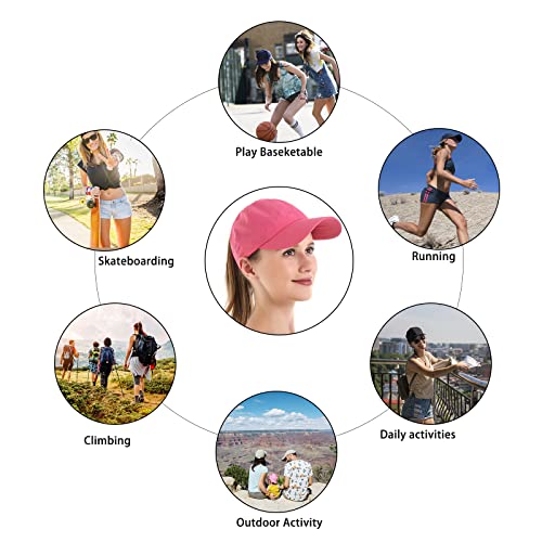 Womens Criss Cross Ponytail Baseball Cap,High Messy Bun Ponycap Quick Drying Mesh Outdoor Sports Hat with Ponytail Hole Adjustable Travel Summer Hat