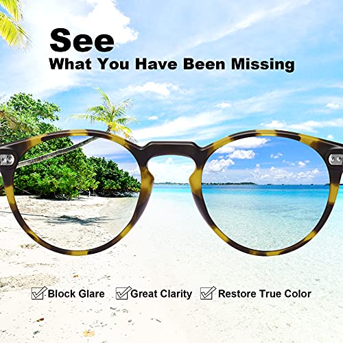 CARFIA Polarised Womens Sunglasses Vintage UV400 Protection Acetate Frame