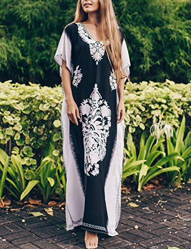 Bsubseach Swimsuit Cover Up for Swimwear Women Kaftan Dresses Summer Caftan with Drawstring