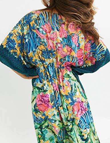 Bsubseach Swimsuit Cover Up for Swimwear Women Kaftan Dresses Summer Caftan with Drawstring